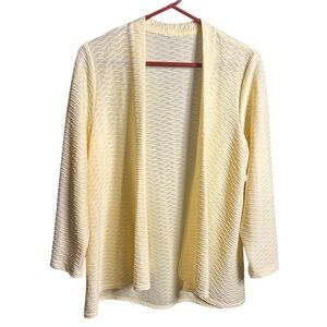 Soft Yellow Open-Front Cardigan
